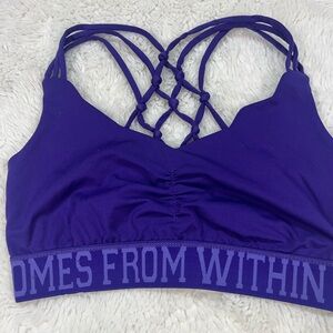 Disney Size XS Ariel Little Mermaid Strappy Sports Bra Purple #283